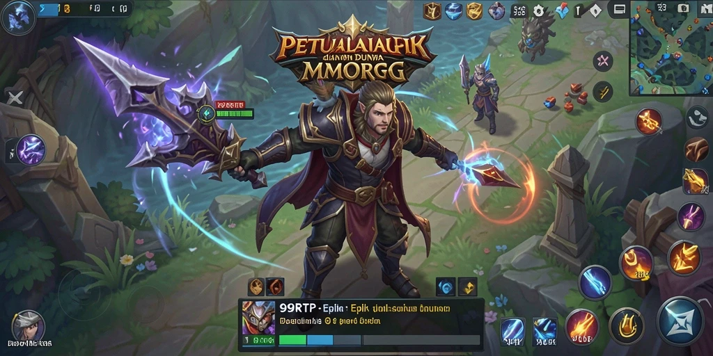 Screenshot yang menunjukkan aksi seru dalam game MMORPG 99RTP.