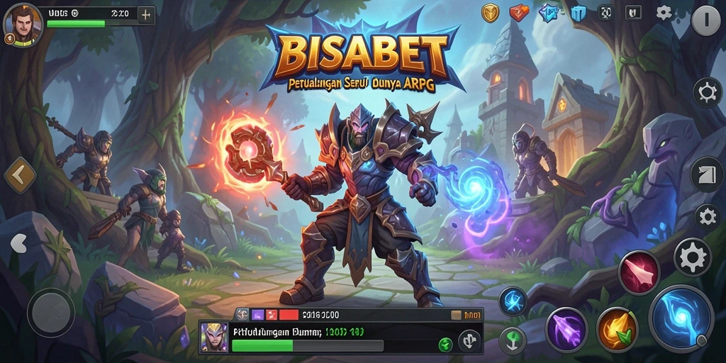 Tampilan gameplay menarik dari BISABET dengan aksi ARPG yang mendebarkan.
