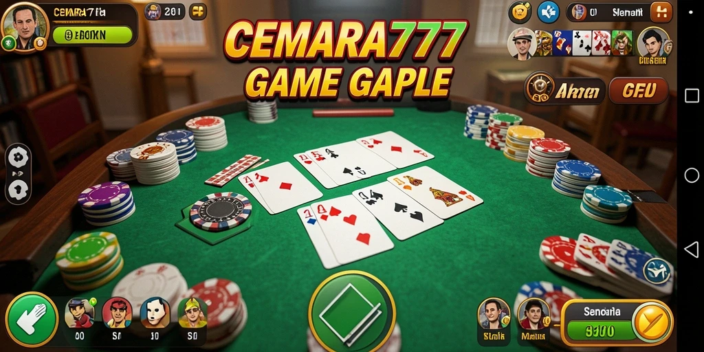Tampilan menarik dari gameplay Gaple di CEMARA777.