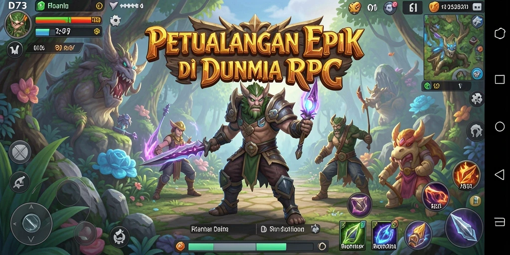 Tampilan menakjubkan dari gameplay RPG D73 yang mendebarkan.