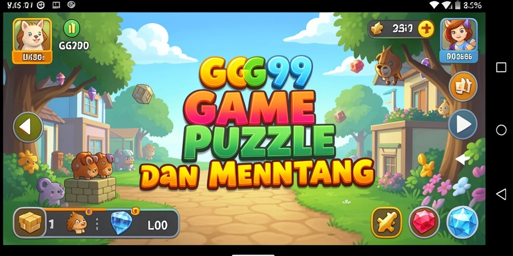 Screenshot menampilkan gameplay menarik dalam game Puzzle GG99.