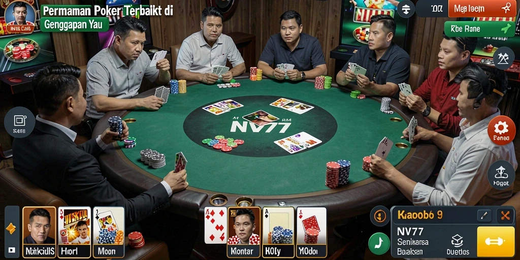 Visual game <strong>poker</strong> yang menarik dan interaktif.
