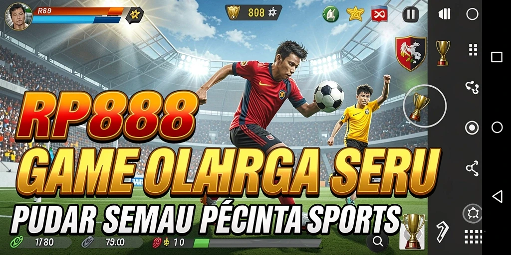Tampilan gameplay RP888 yang menegangkan dan seru di arena olahraga.