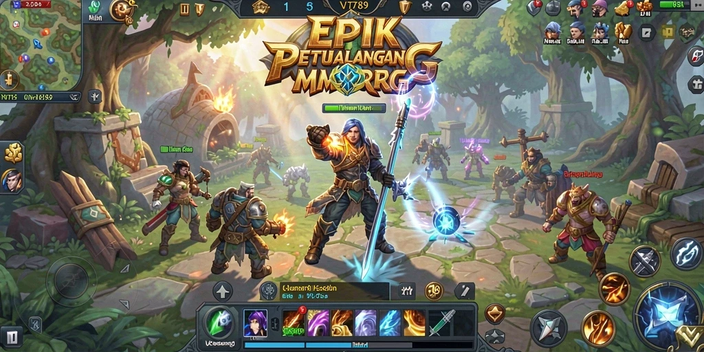 Tampilan gameplay seru di dunia MMORPG VT789.